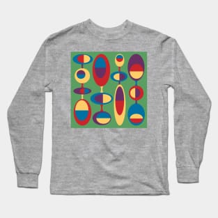 Mid Century Modern Space Eggs Long Sleeve T-Shirt